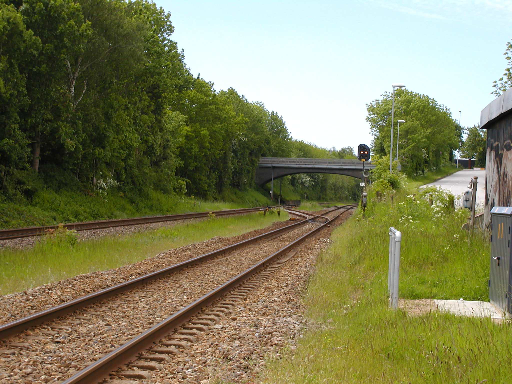 Jernbanen ved Mundelstrup Stationsby