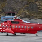 Med redningshelikopter i Grønland